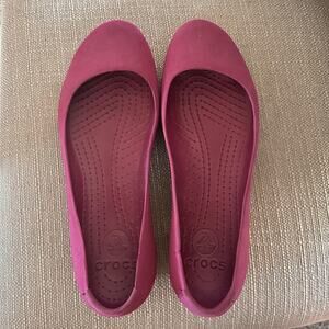 Crocs MARNIE FLAT Womens Size 10 Ballet Shoes Loafers Slip Rose Wine
